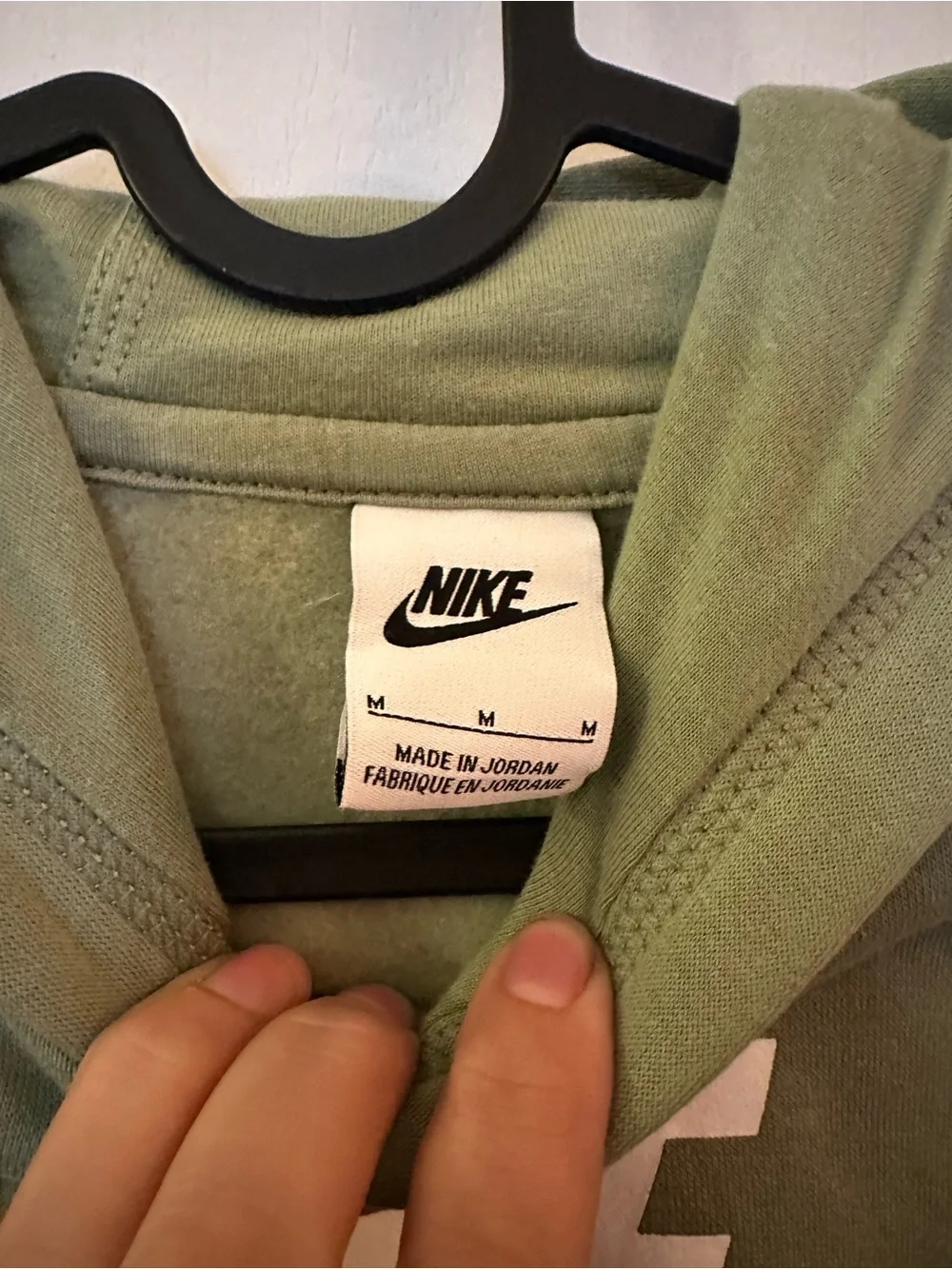 NIKE | Olive Green Hoodie with White Swoosh